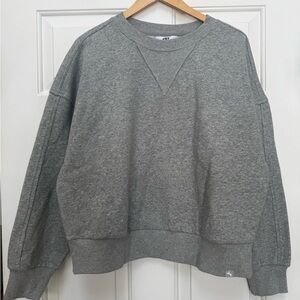 Gray Crewneck Sweater women’s JoyLab size M hits at hip.